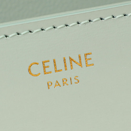 Celine Soft Blue Claude Triomphe Shiny Shoulder Bag-Celine-THE CLOSET