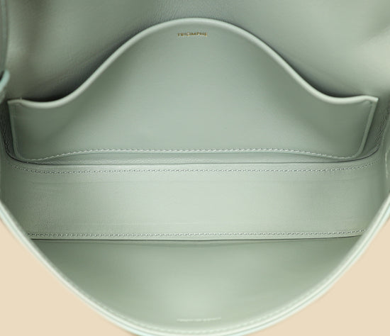 Celine Soft Blue Claude Triomphe Shiny Shoulder Bag-Celine-THE CLOSET