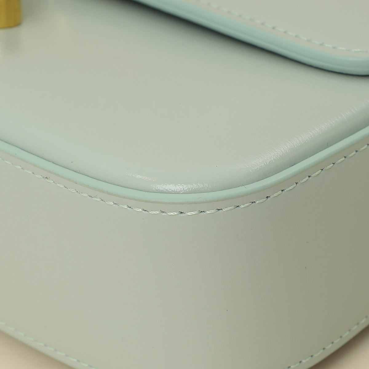 Celine Soft Blue Claude Triomphe Shiny Shoulder Bag-Celine-THE CLOSET