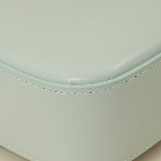 Celine Soft Blue Claude Triomphe Shiny Shoulder Bag-Celine-THE CLOSET