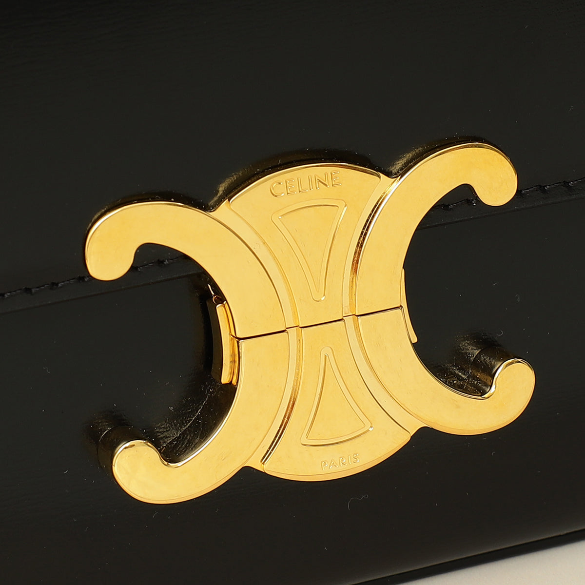 Celine Black Claude Triomphe Shoulder Bag-Celine-THE CLOSET