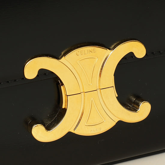 Celine Black Claude Triomphe Shoulder Bag-Celine-THE CLOSET