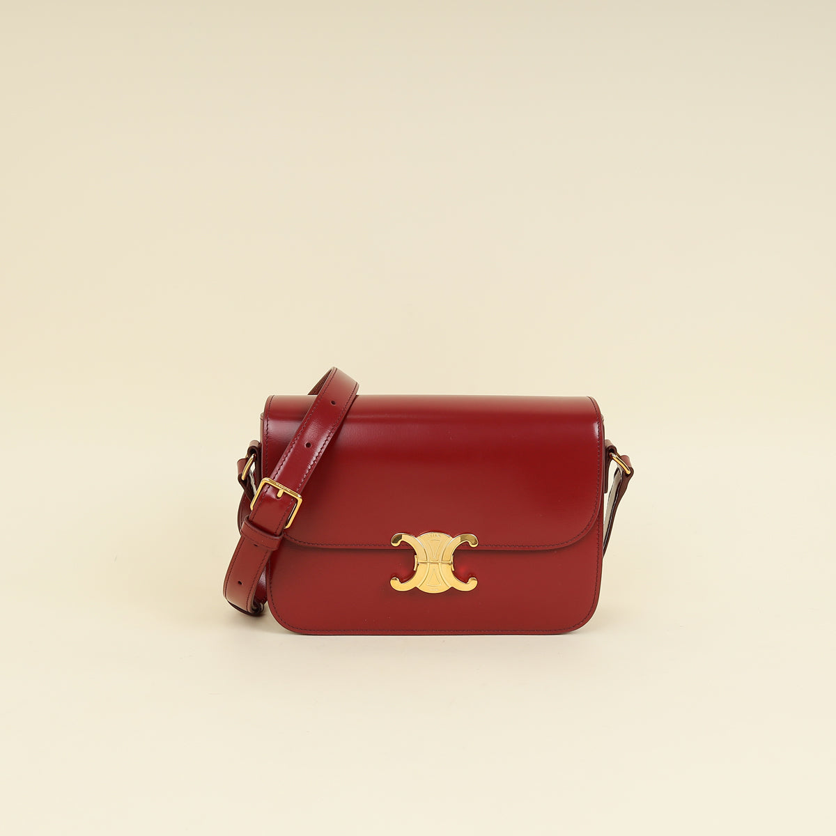 Celine Burgundy Classique Triomphe Bag-Celine-THE CLOSET