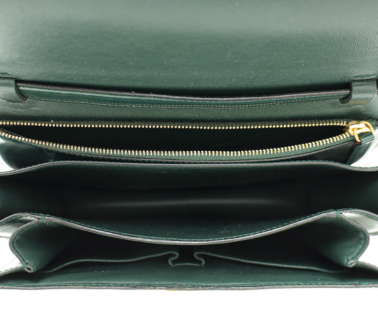 Celine Forest Green Classic Box Medium Bag