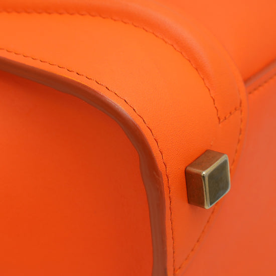 Celine Orange Micro Luggage Bag