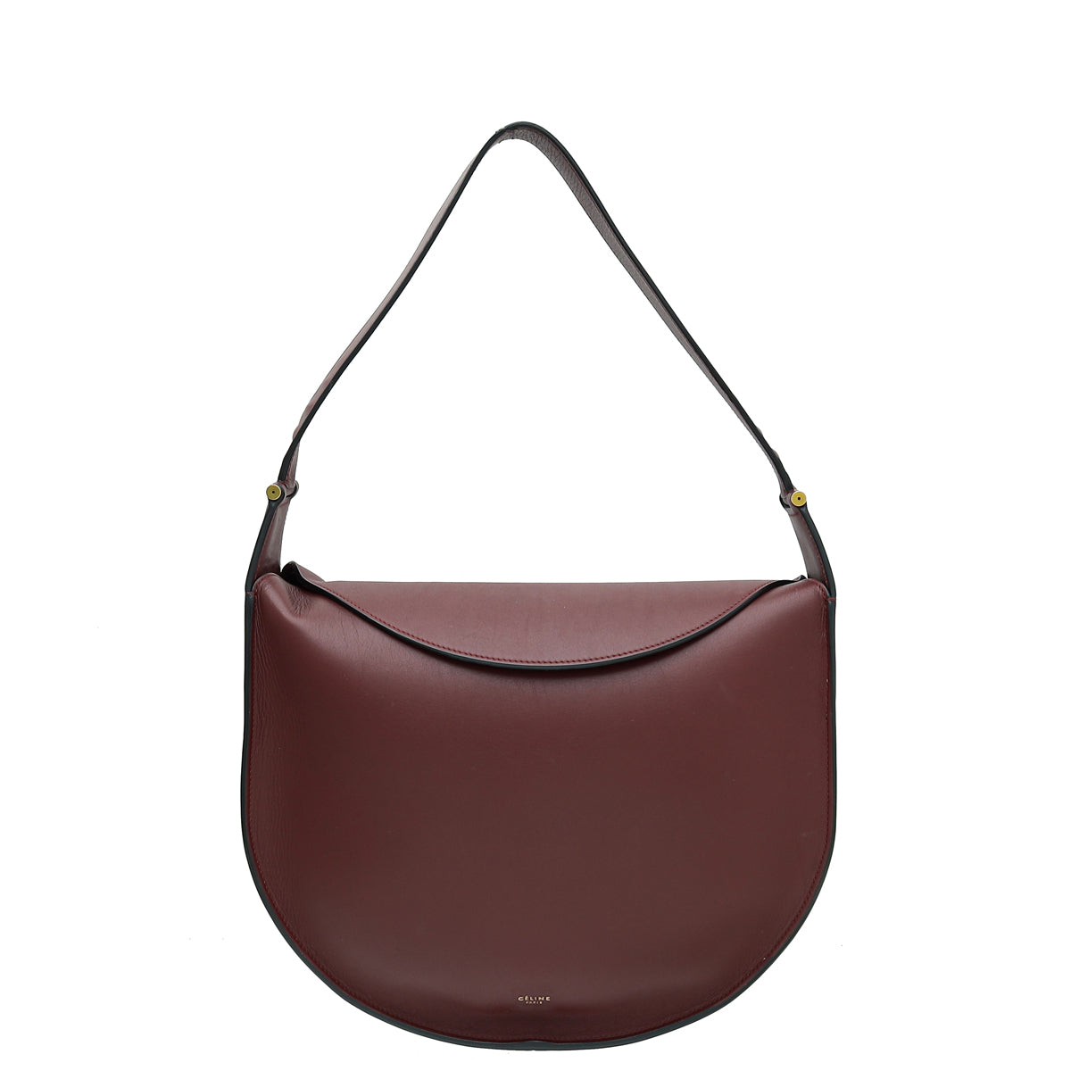 Celine Burgundy Round Flap Bag-Celine-THE CLOSET