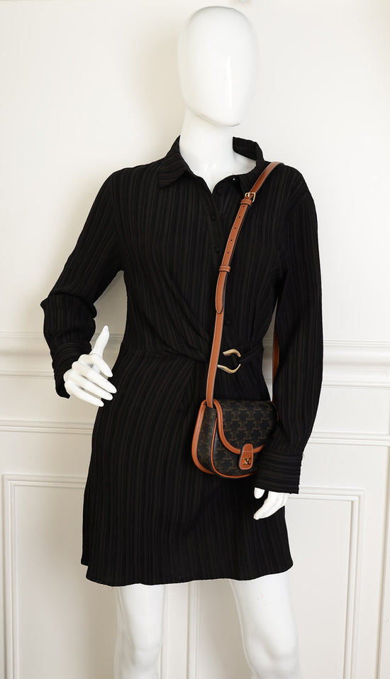 Celine Bicolor Mini Besace in Triomphe Crossbody Bag