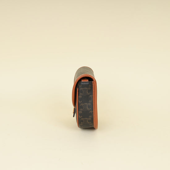 Celine Bicolor Mini Besace in Triomphe Crossbody Bag