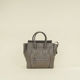 Celine Taupe Micro Luggage Bag