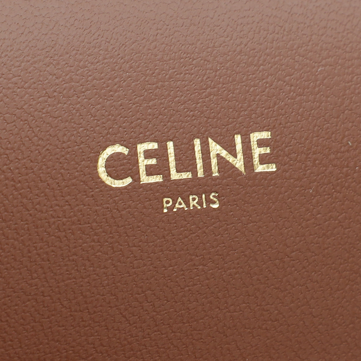 Celine Brown Phone Flap Pouch With Strap