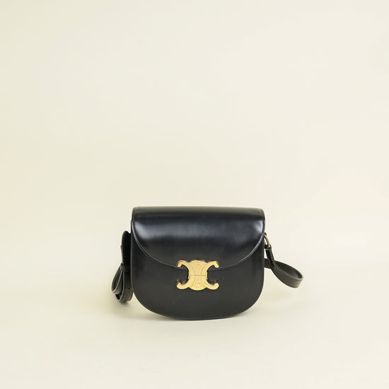 Celine Black Triomphe Teen Besace Crossbody Bag