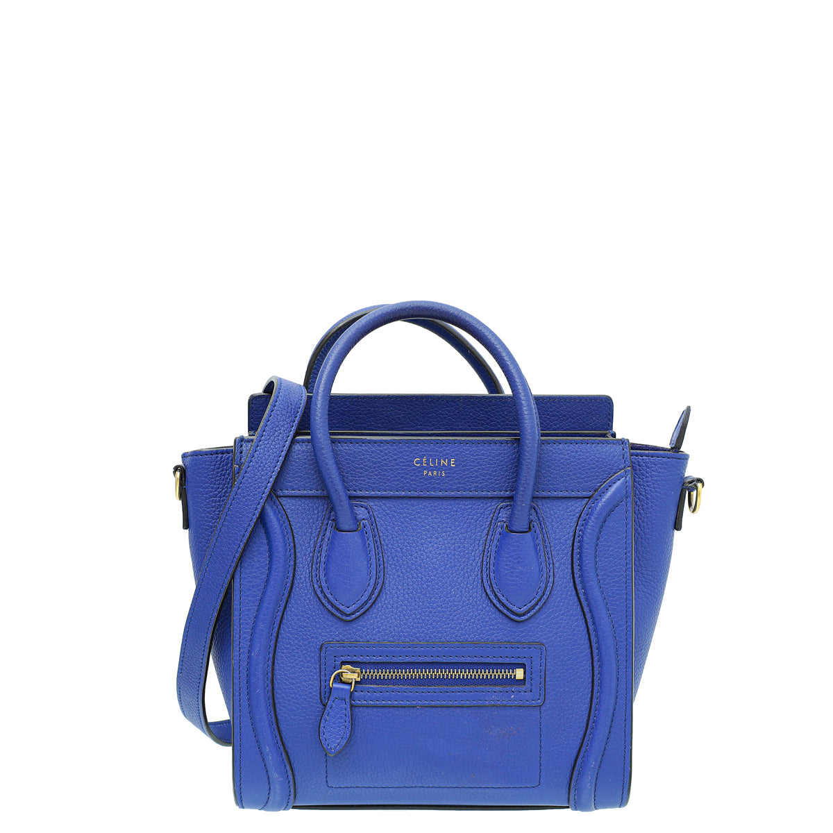 Celine Blue Nano Luggage Bag-Celine-THE CLOSET