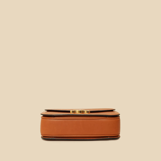 Celine Tan Classique Triomphe Natural Flap Bag-Celine-THE CLOSET