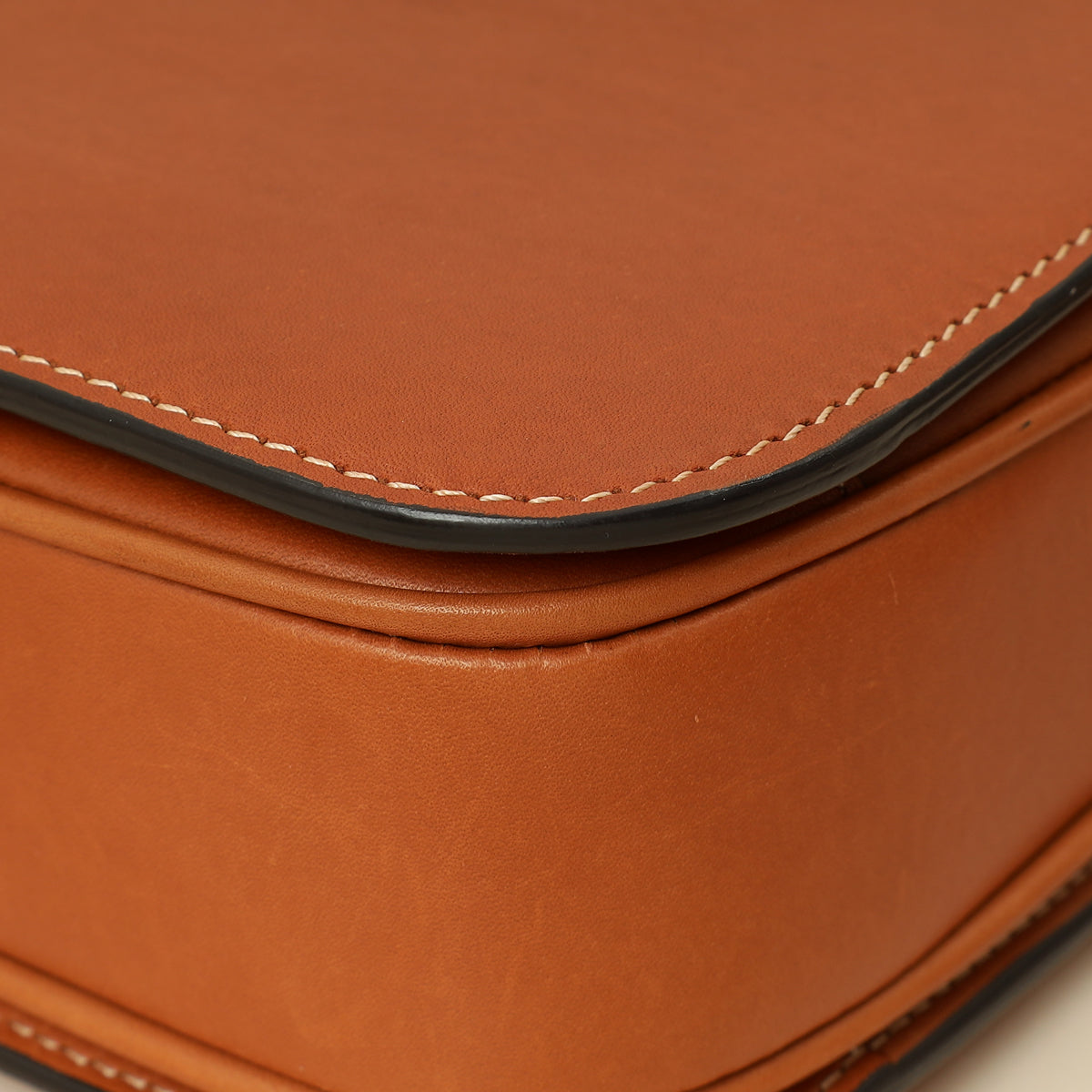 Celine Tan Classique Triomphe Natural Flap Bag-Celine-THE CLOSET