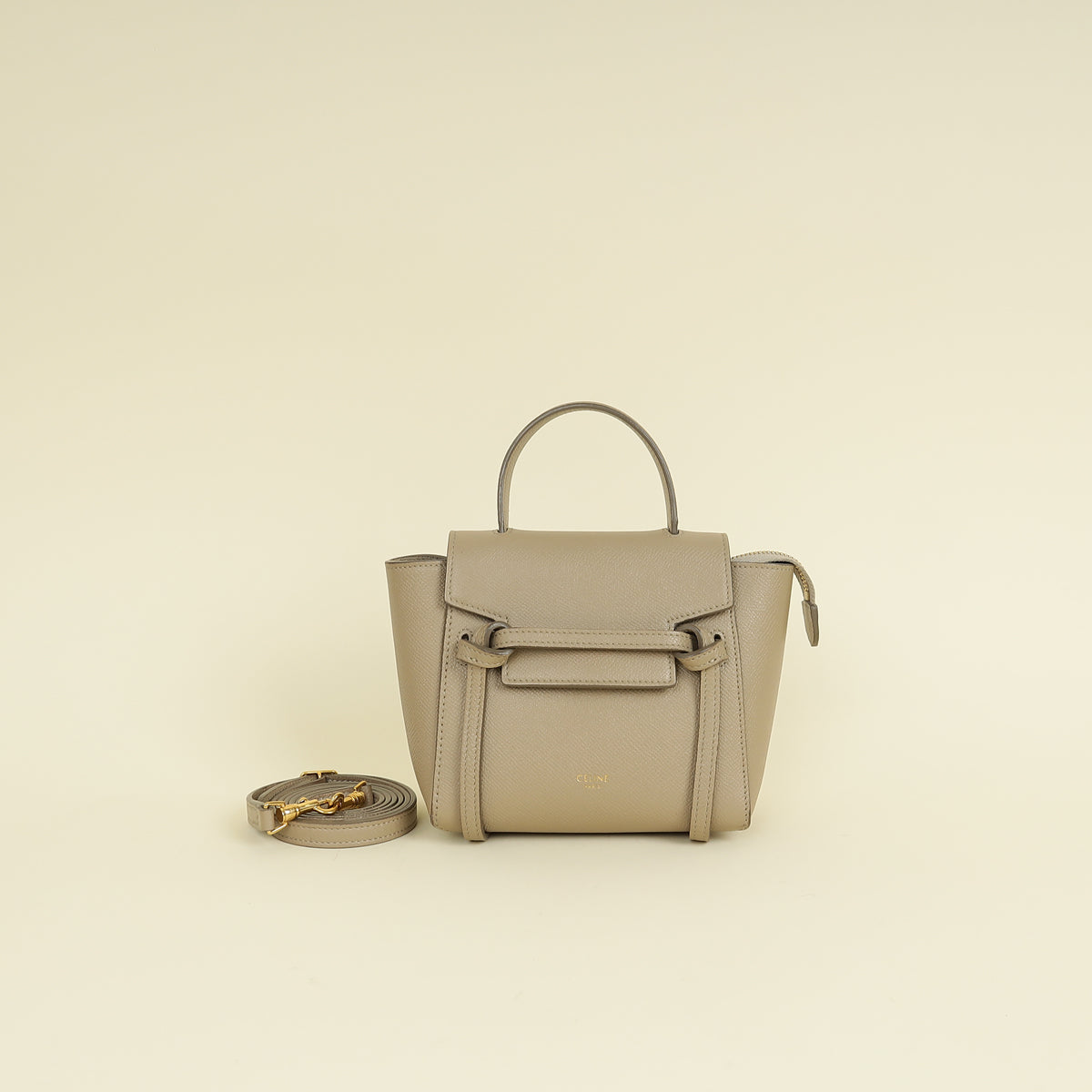 Celine Taupe Nano Belt Bag