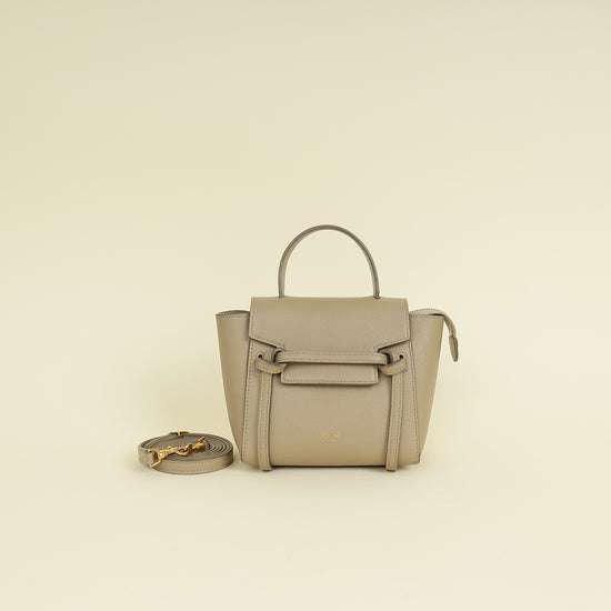 Celine Taupe Nano Belt Bag