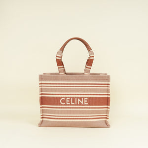 Celine Bicolor Striped Cabas Thais Tote Large Bag