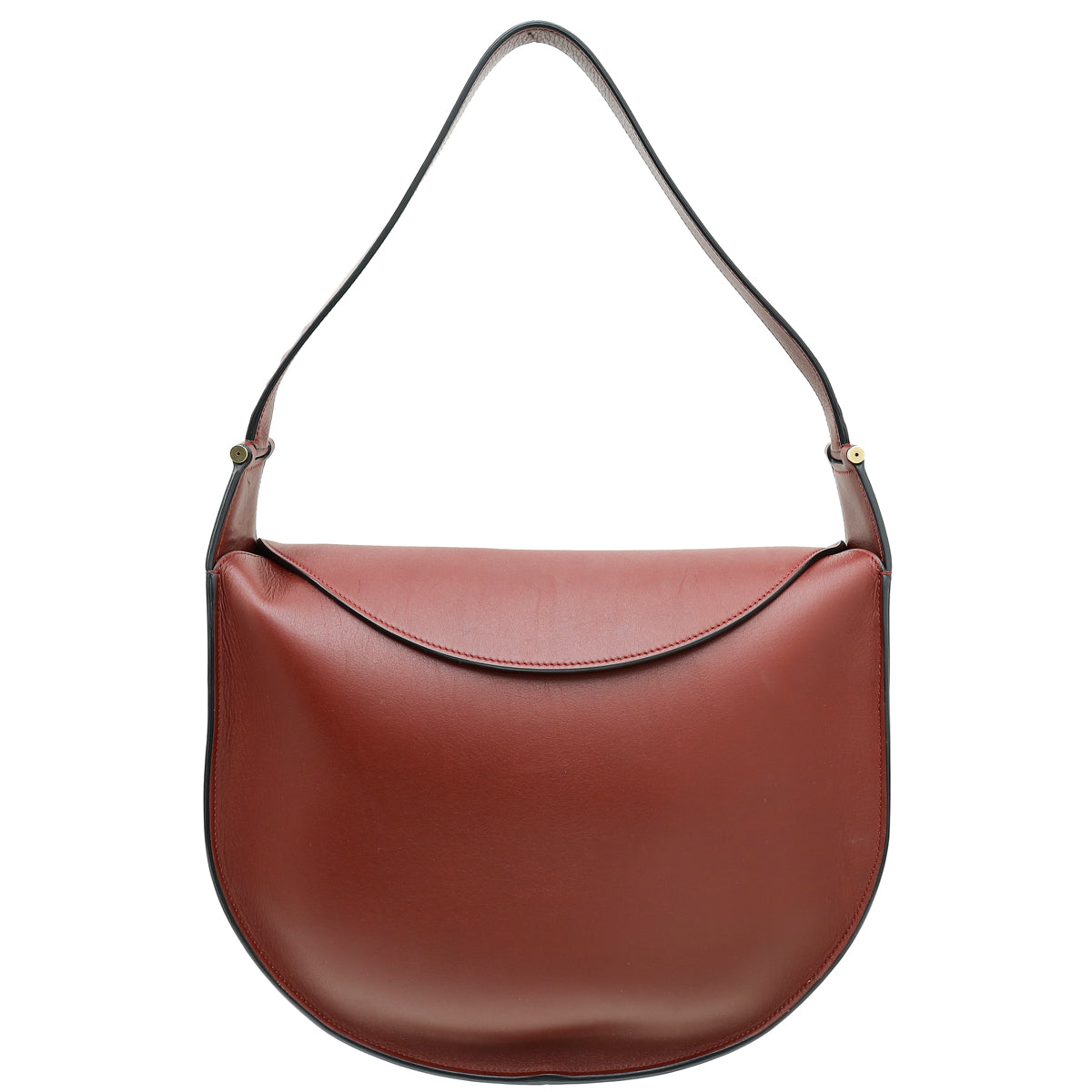 Celine Burgundy Round Flap Bag