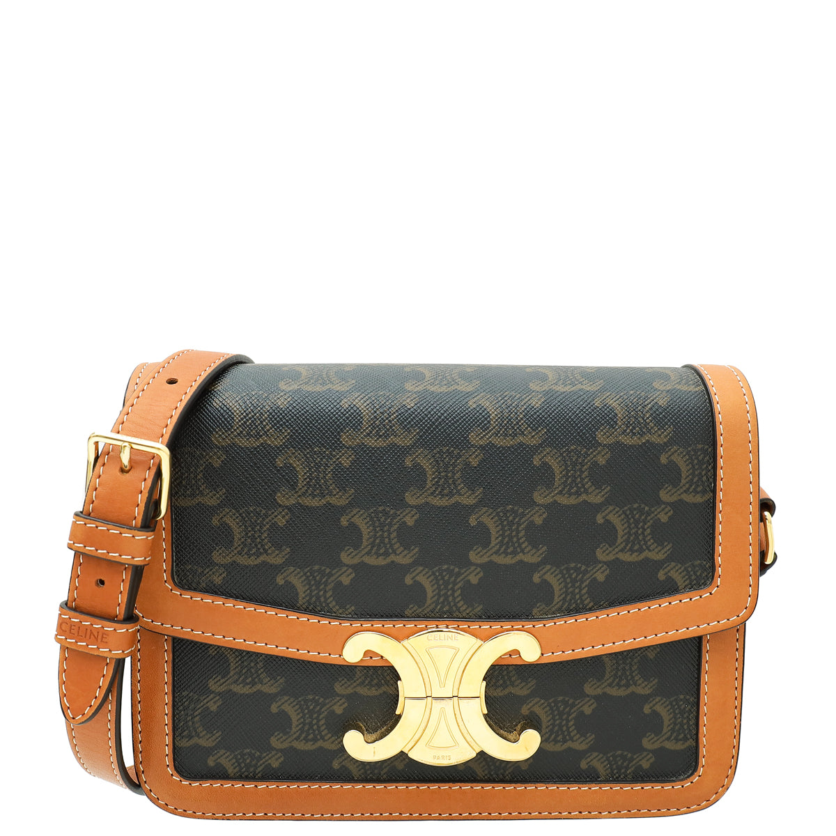 Celine Tan Teen Triomphe Bag-Celine-THE CLOSET