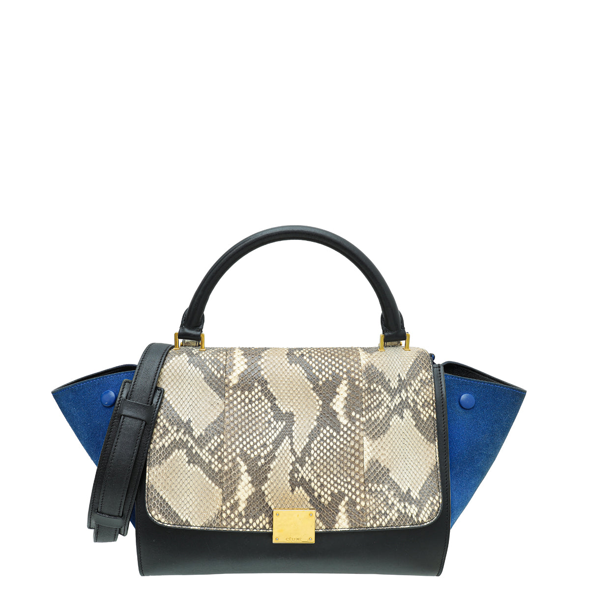 Celine Tricolor Python Trapeze Medium Bag-Celine-THE CLOSET
