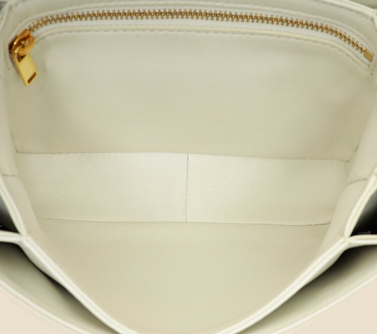 Celine White Teen Triomphe Shoulder Bag-Celine-THE CLOSET