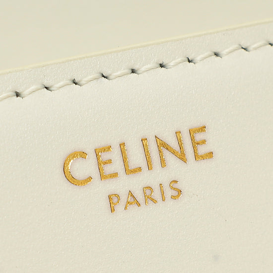 Celine White Teen Triomphe Shoulder Bag-Celine-THE CLOSET