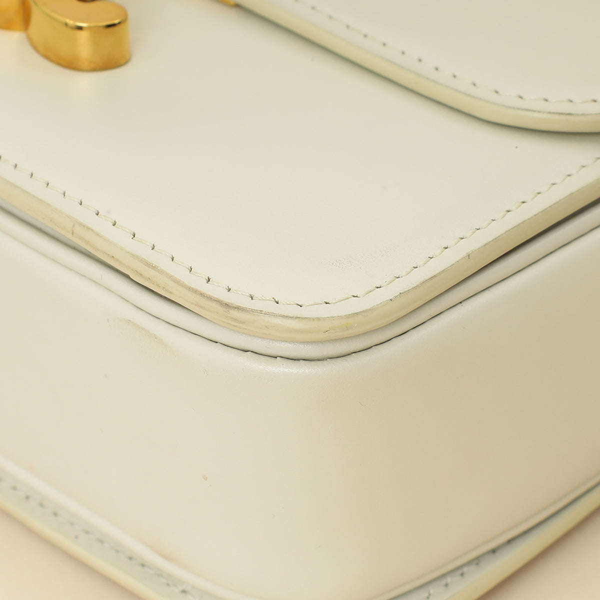 Celine White Teen Triomphe Shoulder Bag-Celine-THE CLOSET