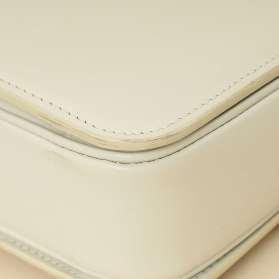 Celine White Teen Triomphe Shoulder Bag-Celine-THE CLOSET