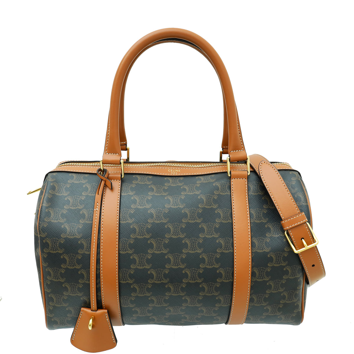 Celine Triomphe Tan Boston Bag-Celine-THE CLOSET