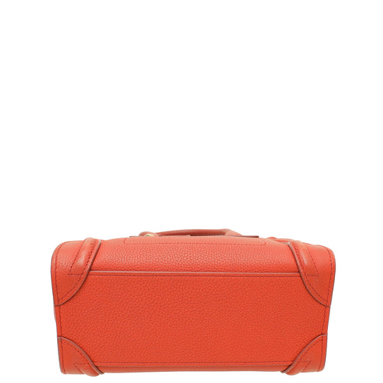 Celine Dark Rust Nano Luggage Bag