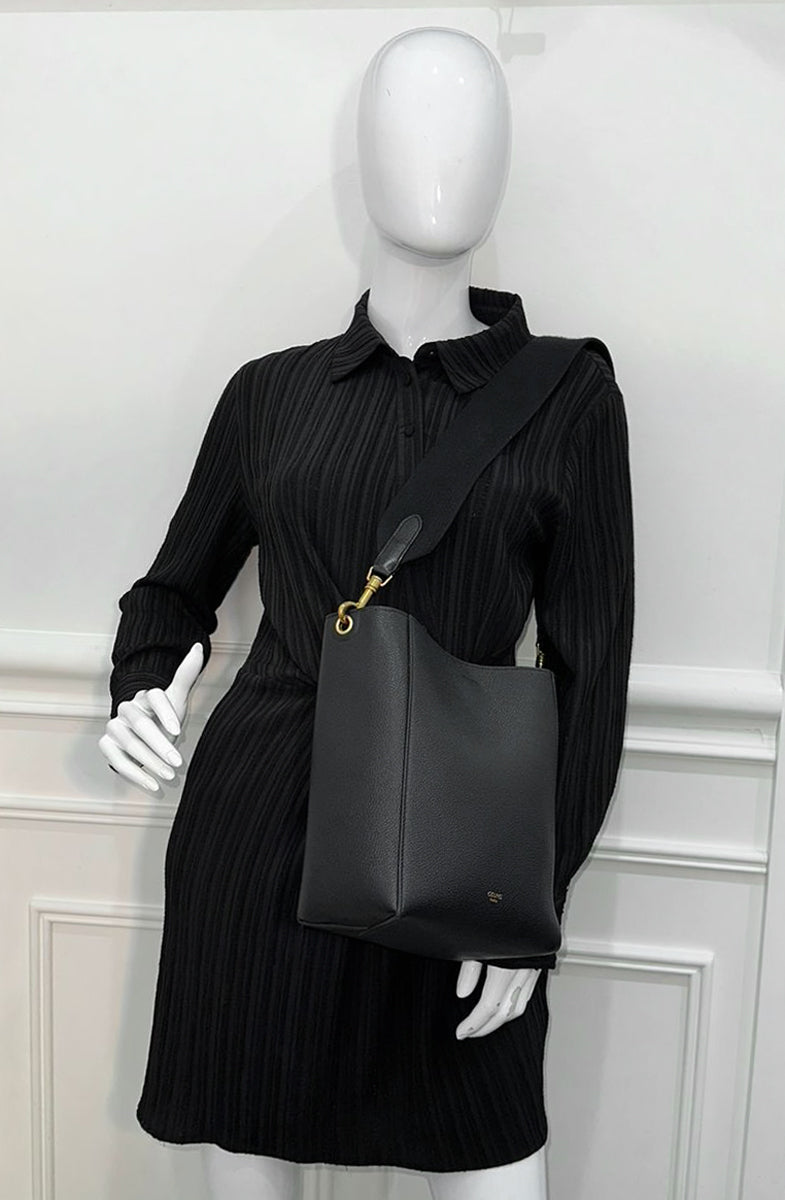 Celine Black Sangle Seau Bag Small Bag