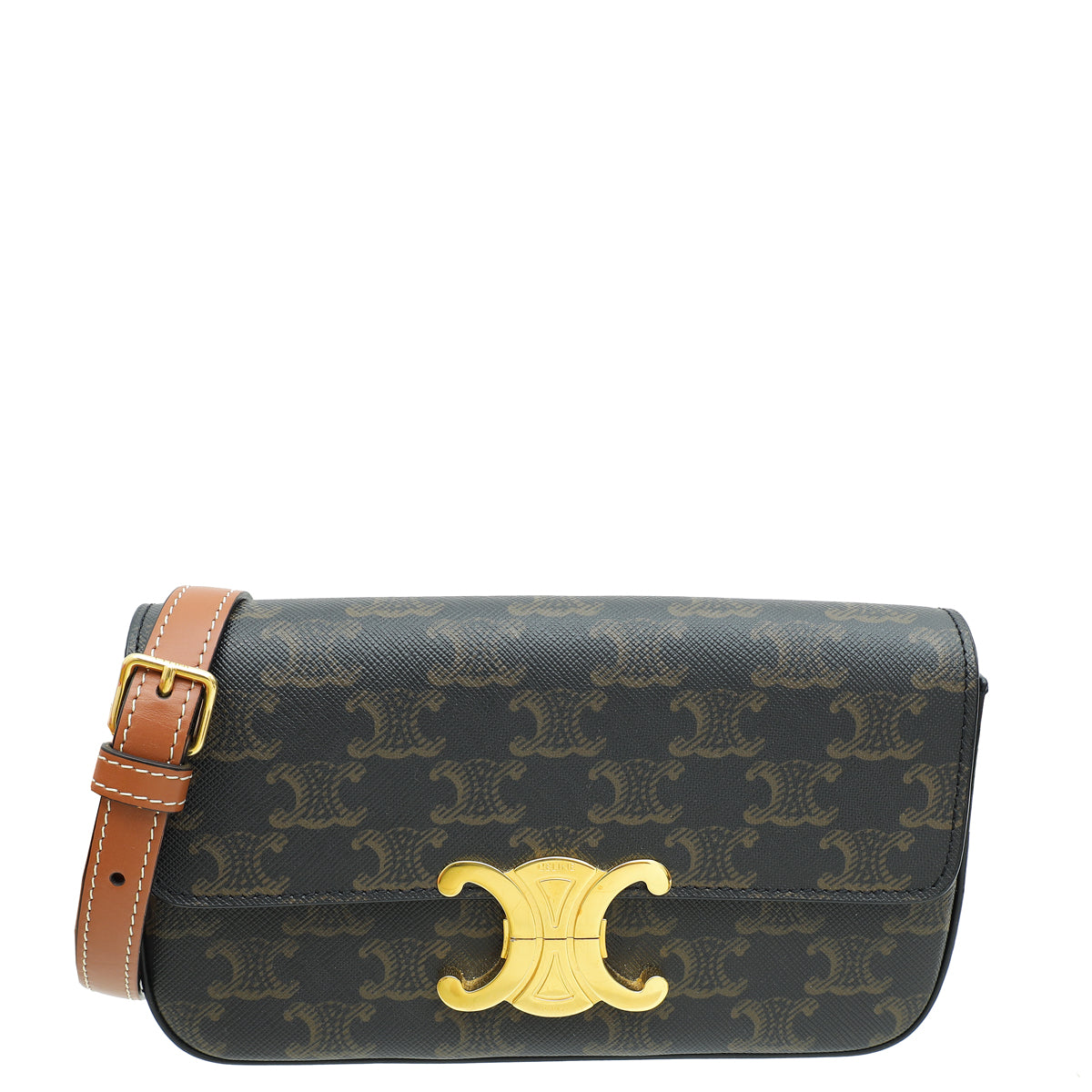 Celine Tan Claude Triomphe Shoulder Bag-Celine-THE CLOSET