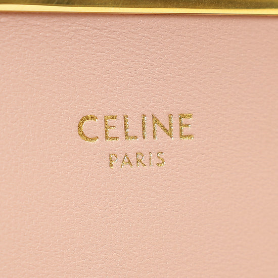 Celine Rose Glace Python Claude Chain Shoulder Bag-Celine-THE CLOSET