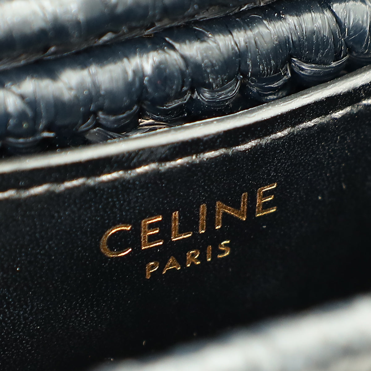 Celine Black Raffia Effect Claude Chain Shoulder Bag-Celine-THE CLOSET
