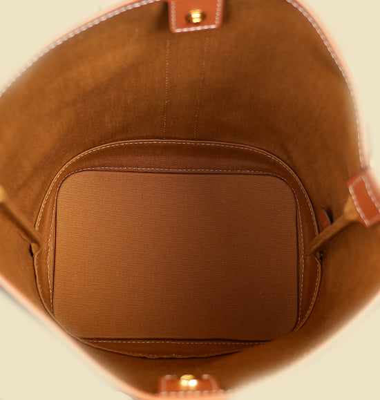 Celine Tan Triomphe Small Bucket Bag-Celine-THE CLOSET