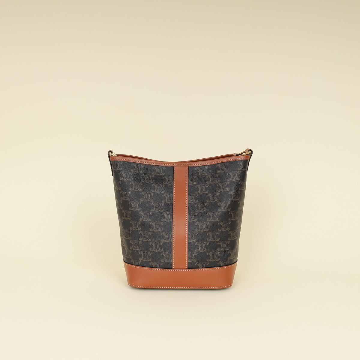 Celine Tan Triomphe Small Bucket Bag-Celine-THE CLOSET