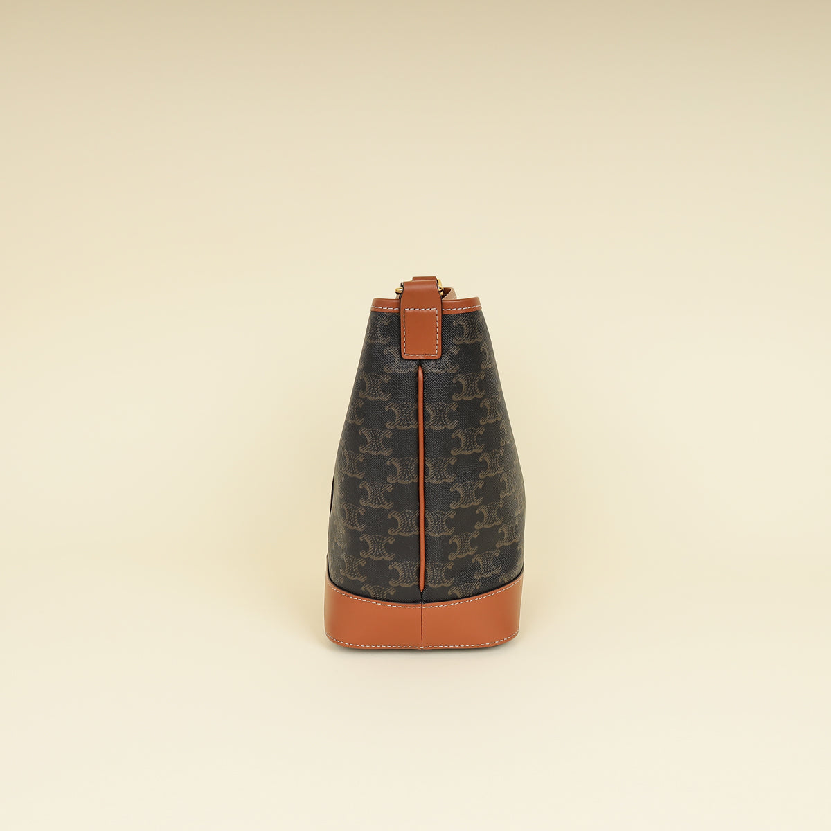 Celine Tan Triomphe Small Bucket Bag-Celine-THE CLOSET