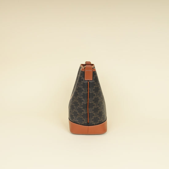 Celine Tan Triomphe Small Bucket Bag-Celine-THE CLOSET