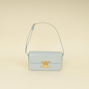 Celine Light Blue Triomphe Claude Shoulder Bag