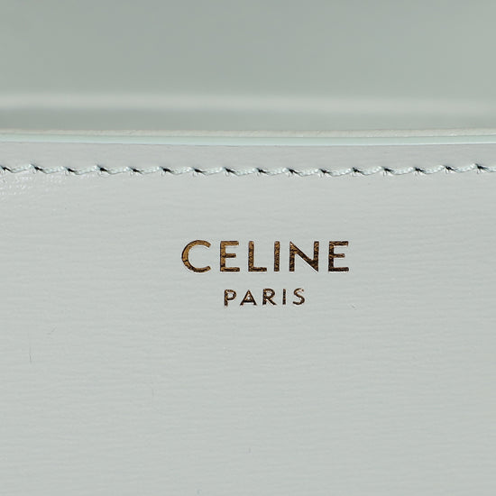 Celine Light Blue Triomphe Claude Shoulder Bag