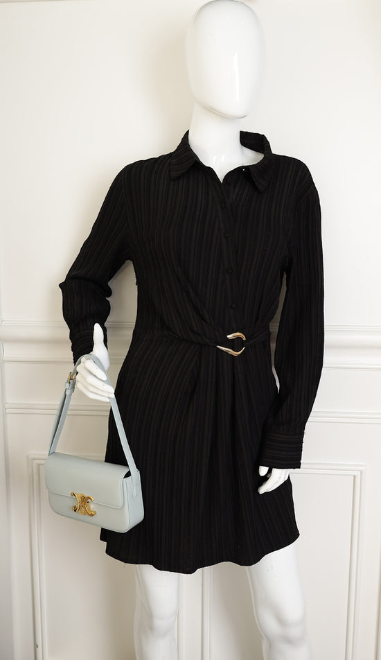 Celine Light Blue Triomphe Claude Shoulder Bag