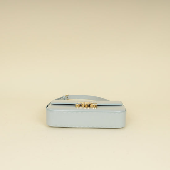 Celine Light Blue Triomphe Claude Shoulder Bag