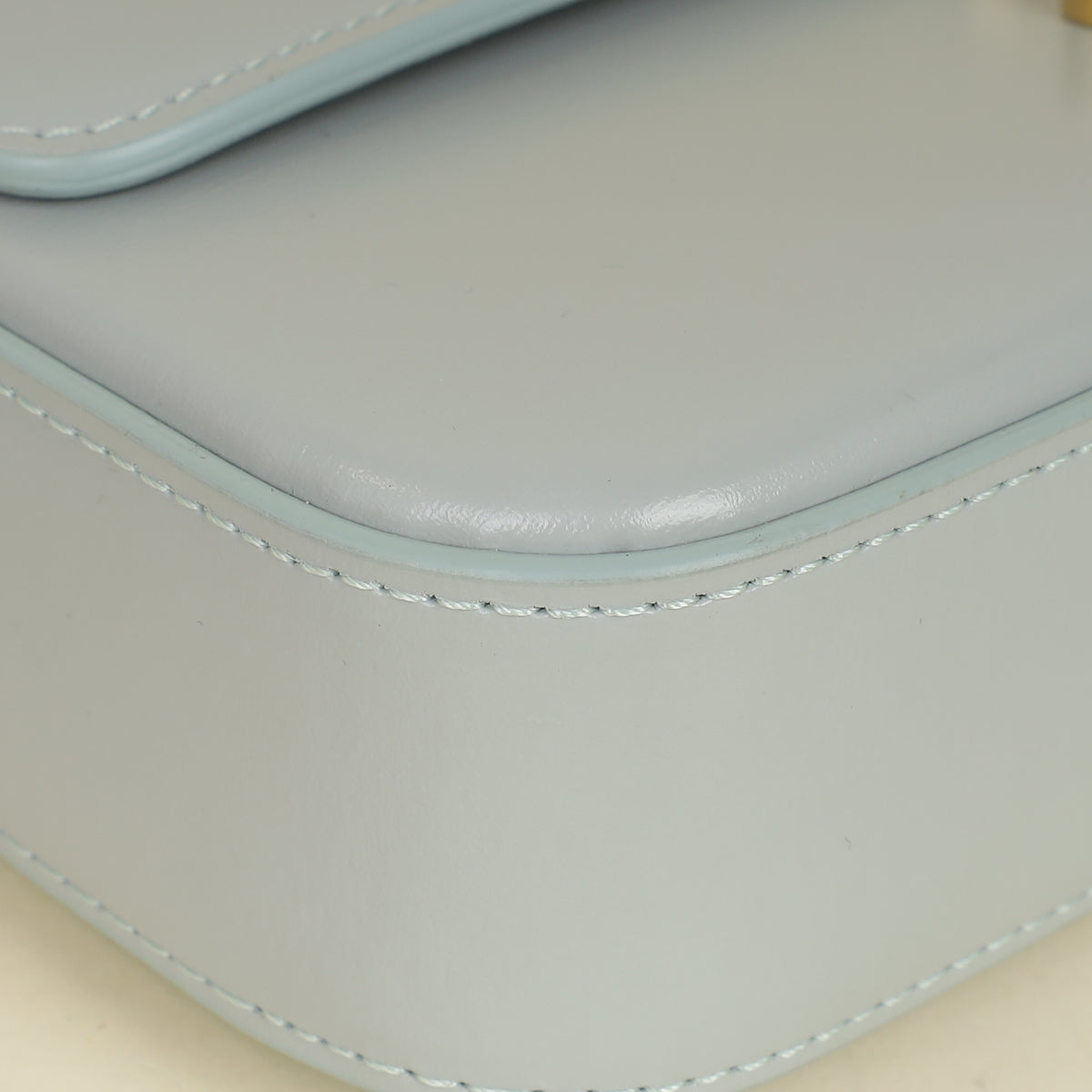 Celine Light Blue Triomphe Claude Shoulder Bag