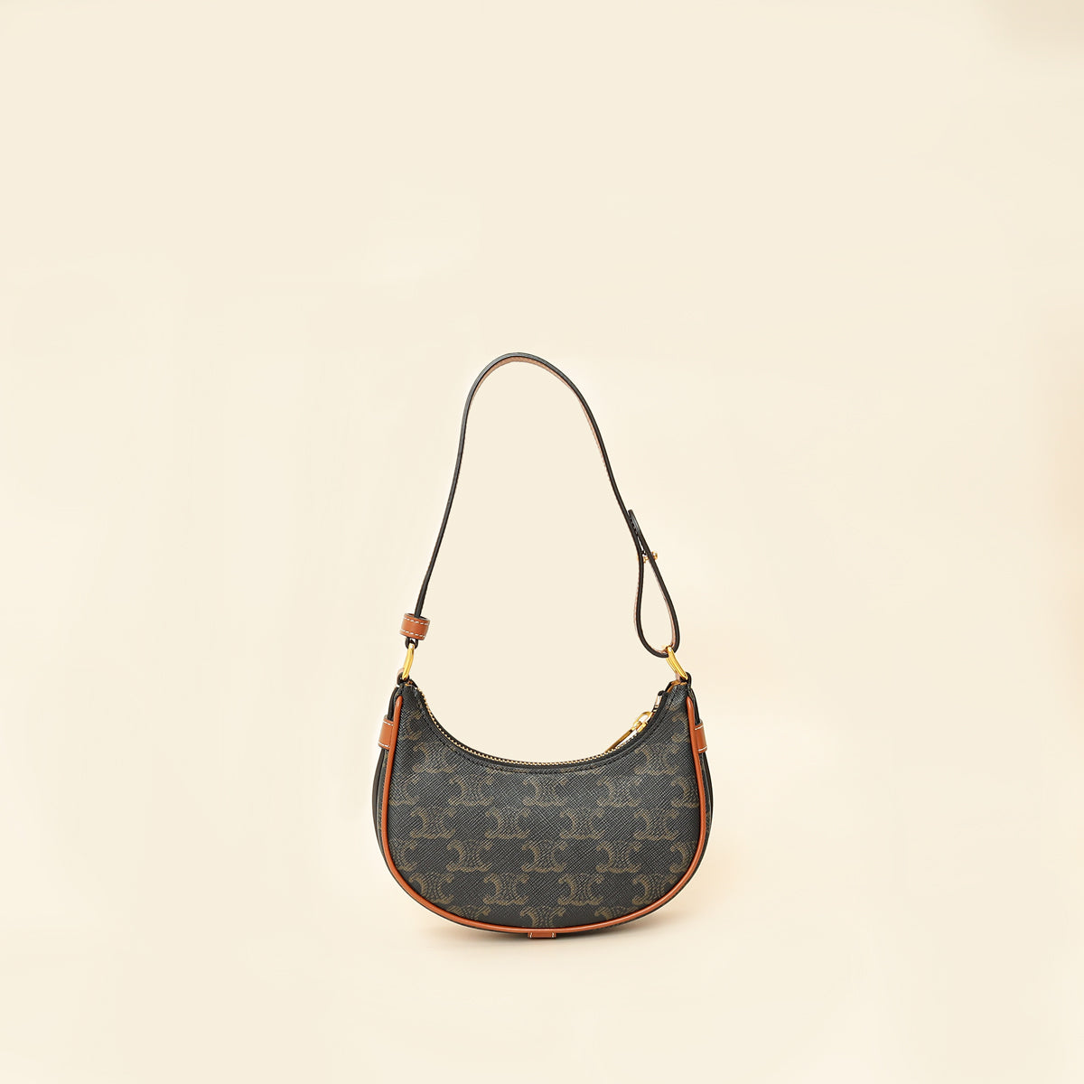 Celine Tan Triomphe Mini Ava Hobo Bag-Celine-THE CLOSET