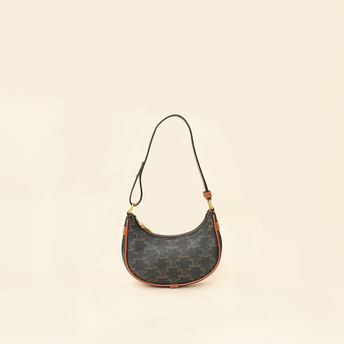 Celine Tan Triomphe Mini Ava Hobo Bag-Celine-THE CLOSET