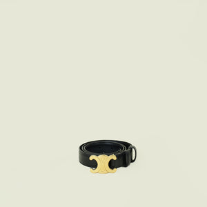 Celine Black Triomphe 25mm Belt