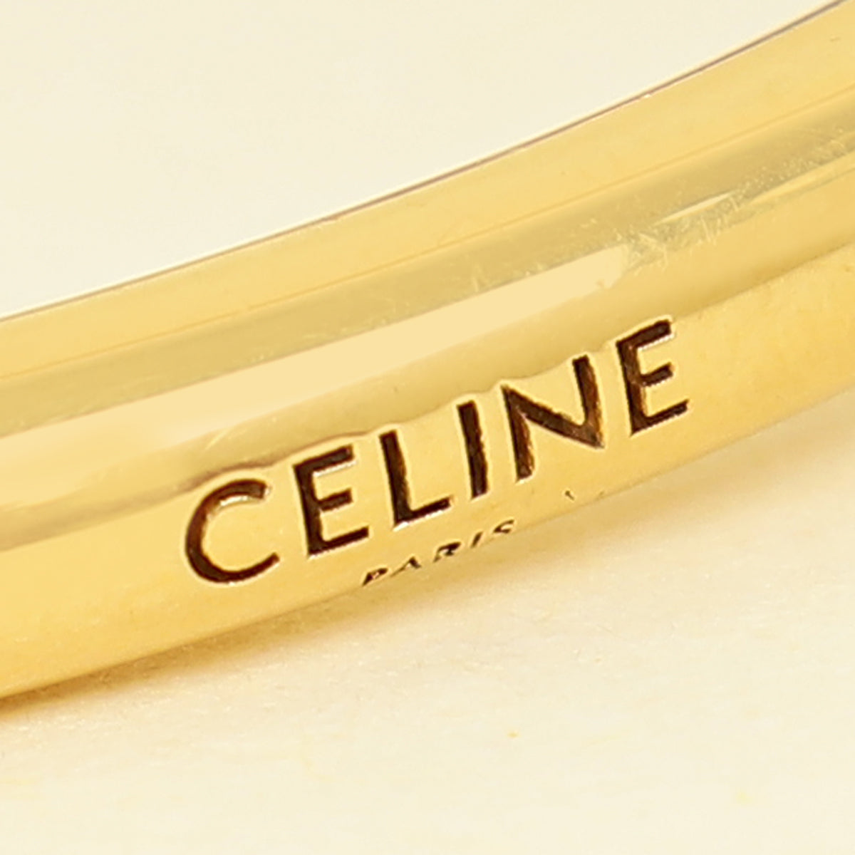Celine Brass Gold Knot Extra Thin Bracelet
