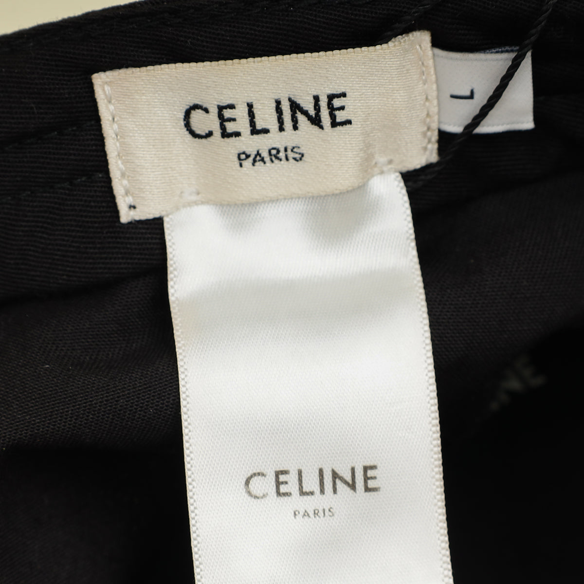 Celine Black Basaball Cap Hat