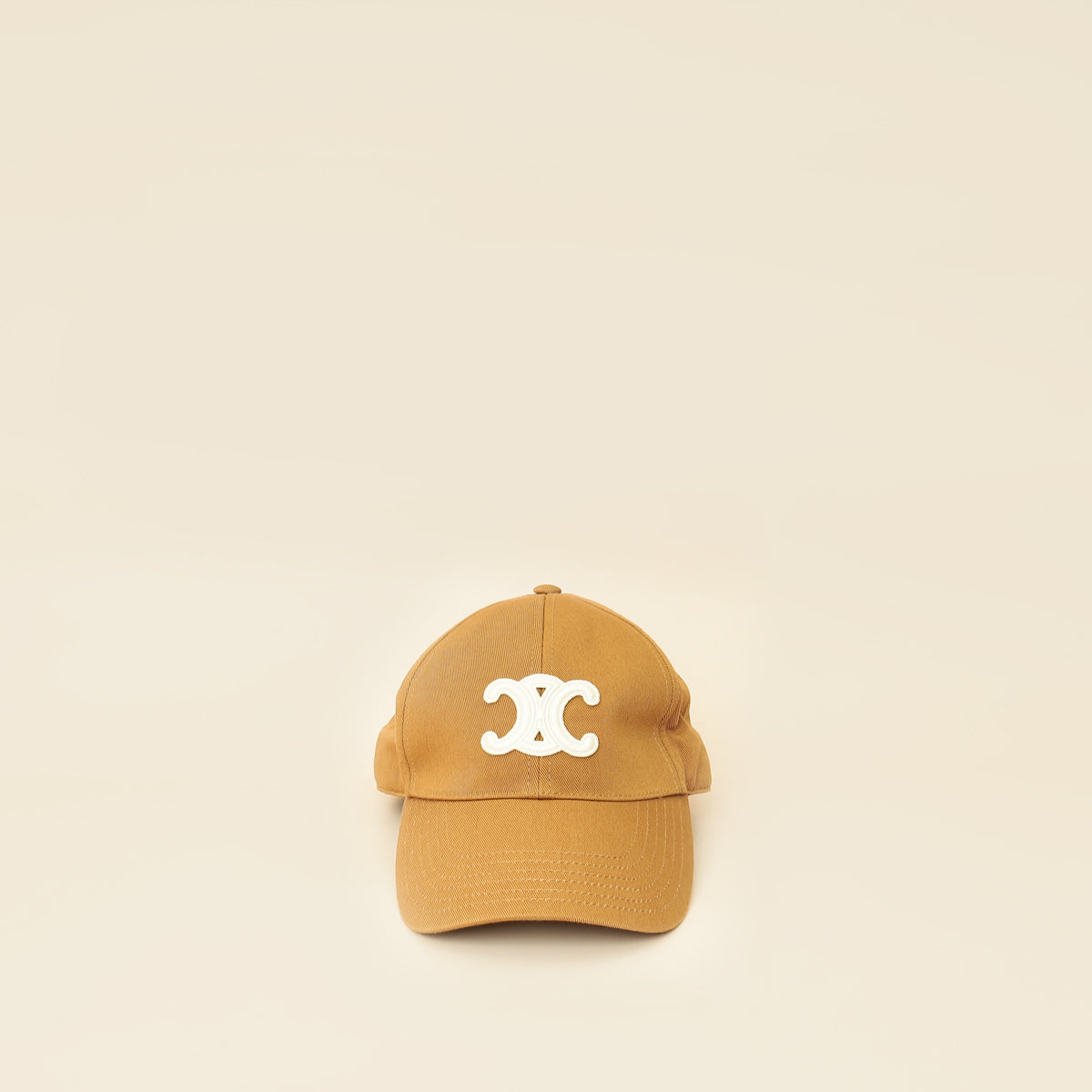 Celine Brown Tan Triomphe Baseball Cap Small Hat-Celine-THE CLOSET