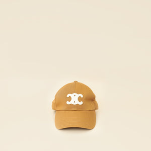 Celine Brown Tan Triomphe Baseball Cap Small Hat